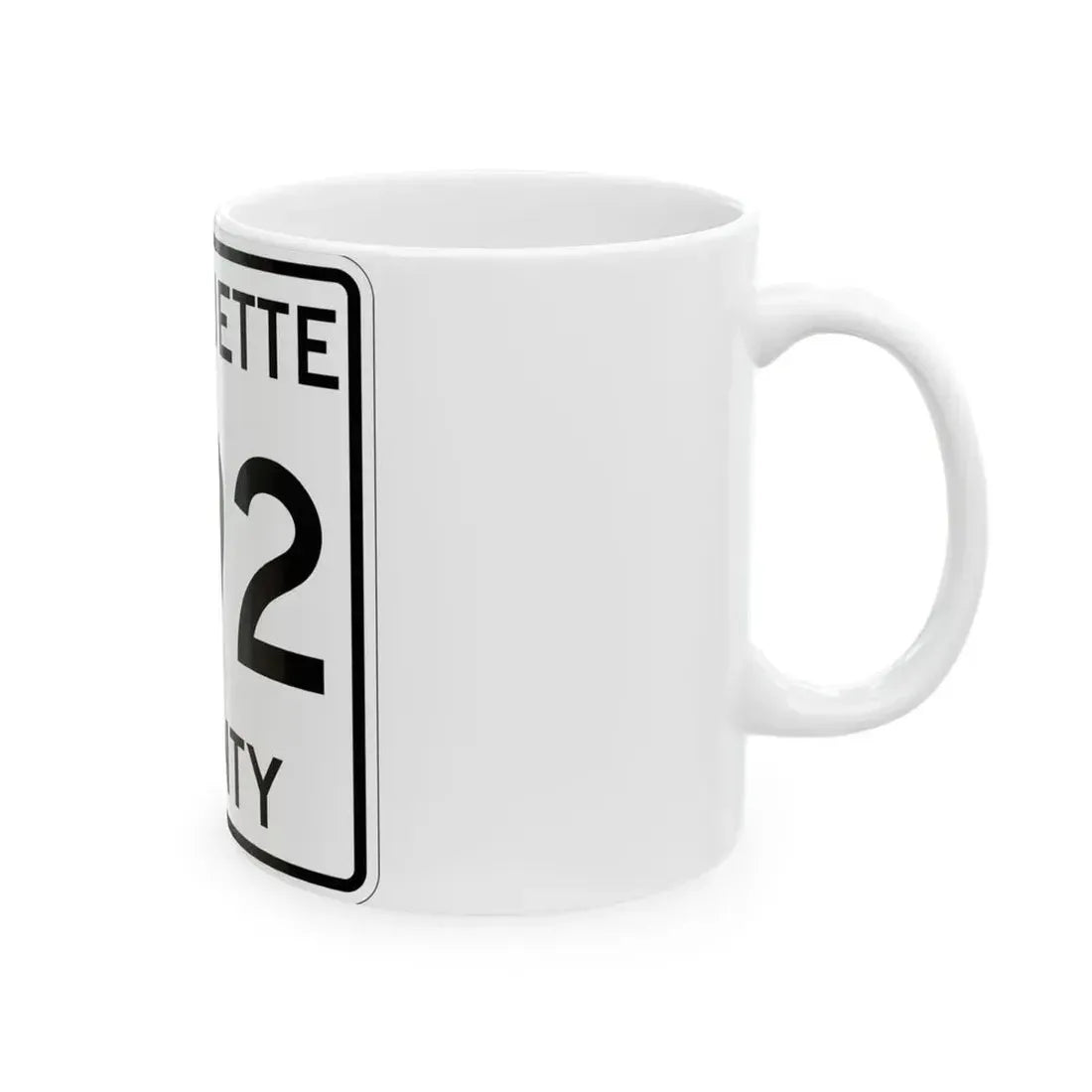 Michigan 492 Marquette County (Michigan) (Road Sign) White Coffee Mug - Go Mug Yourself