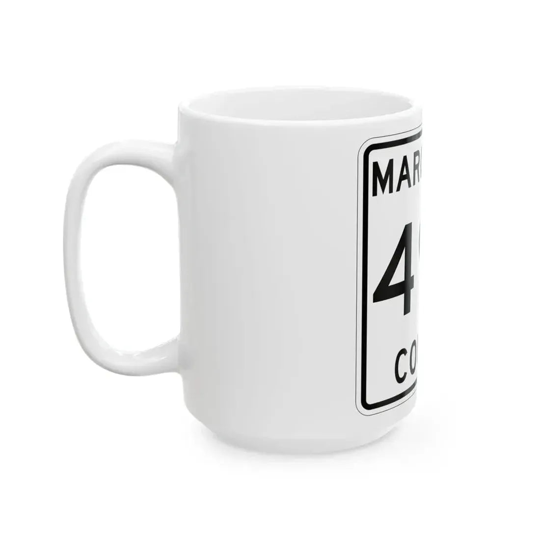 Michigan 492 Marquette County (Michigan) (Road Sign) White Coffee Mug - Go Mug Yourself