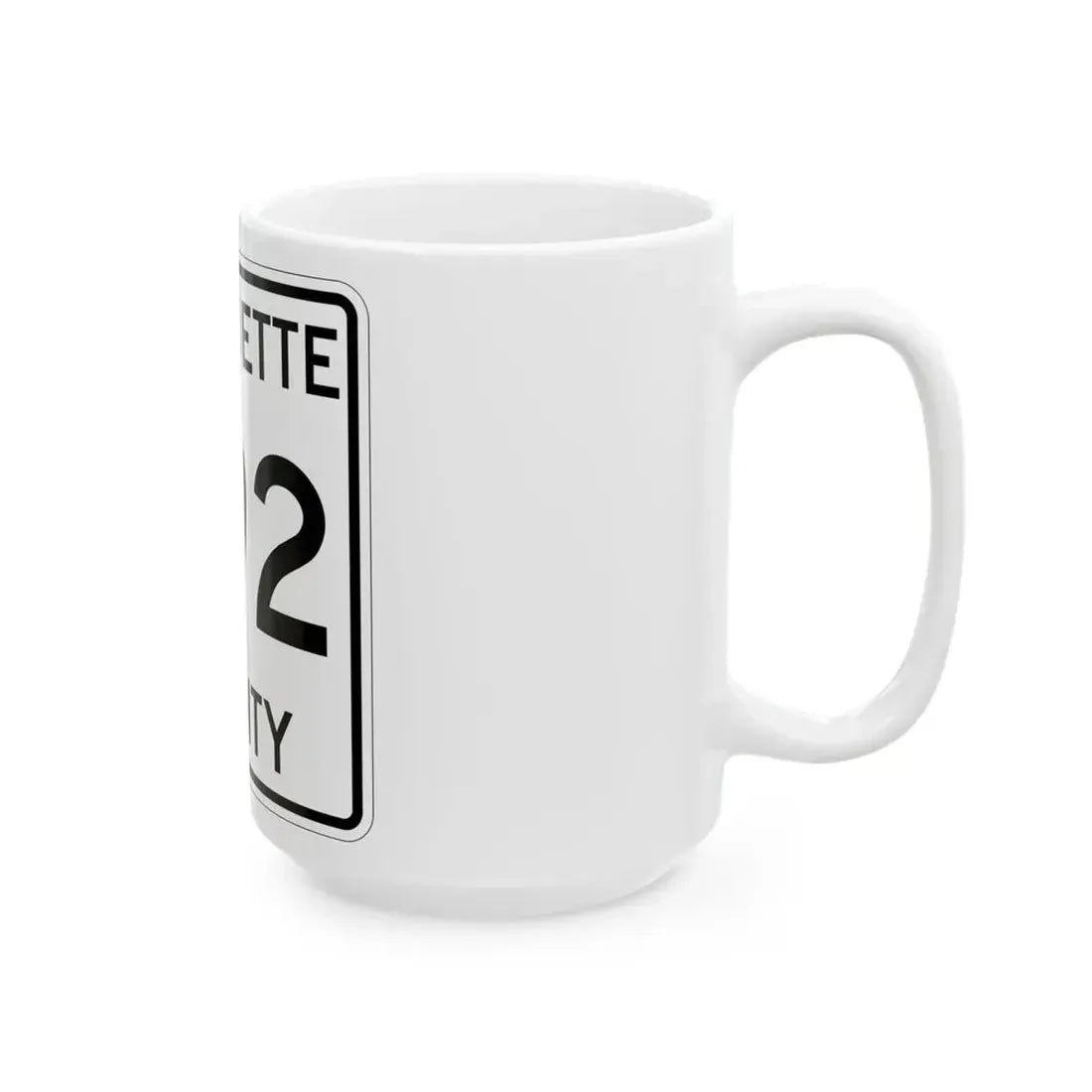 Michigan 492 Marquette County (Michigan) (Road Sign) White Coffee Mug - Go Mug Yourself