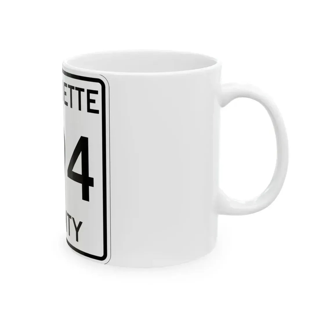 Michigan 494 Marquette County (Michigan) (Road Sign) White Coffee Mug - Go Mug Yourself
