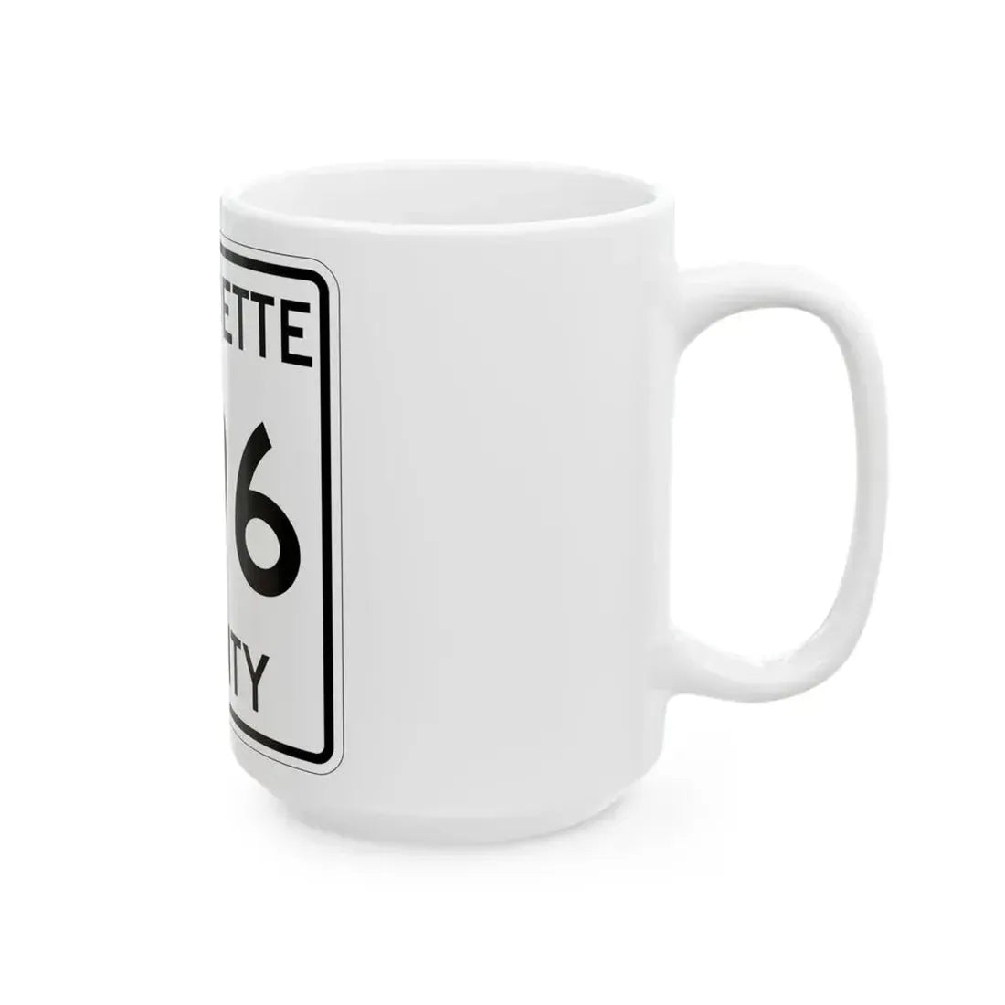 Michigan 496 Marquette County (Michigan) (Road Sign) White Coffee Mug - Go Mug Yourself
