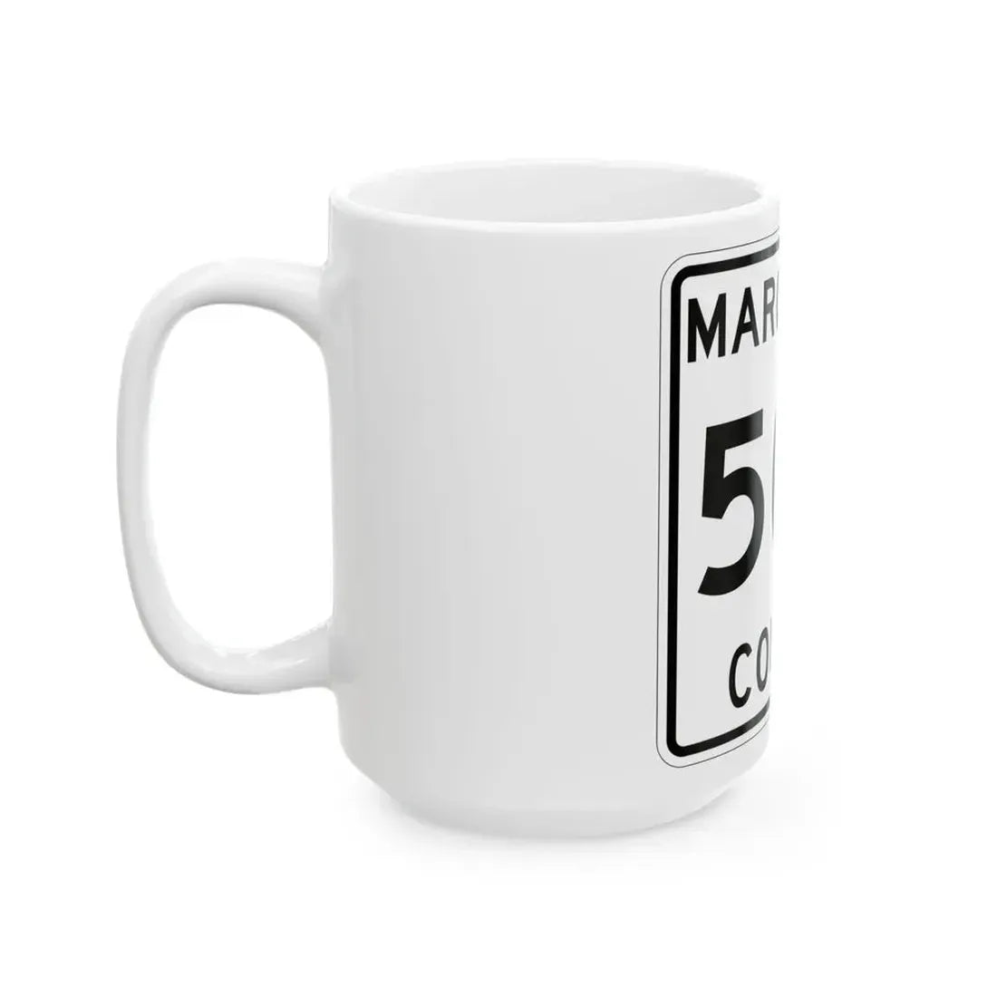 Michigan 502 Marquette County (Michigan) (Road Sign) White Coffee Mug - Go Mug Yourself