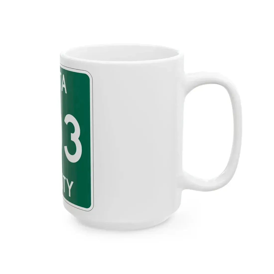 Michigan 503 Delta County (Michigan) (Road Sign) White Coffee Mug - Go Mug Yourself