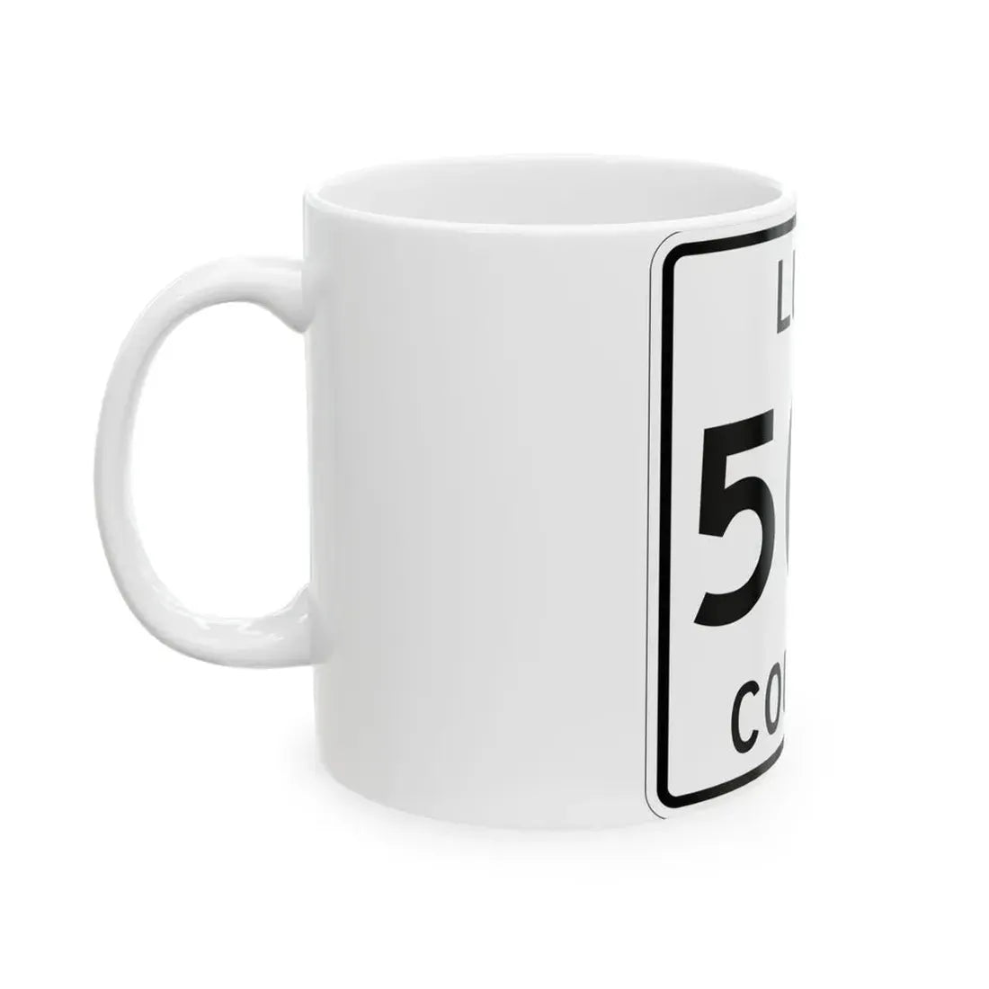 Michigan 506 Luce County (Michigan) (Road Sign) White Coffee Mug - Go Mug Yourself