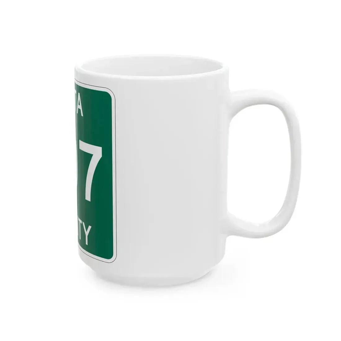 Michigan 507 Delta County (Michigan) (Road Sign) White Coffee Mug - Go Mug Yourself