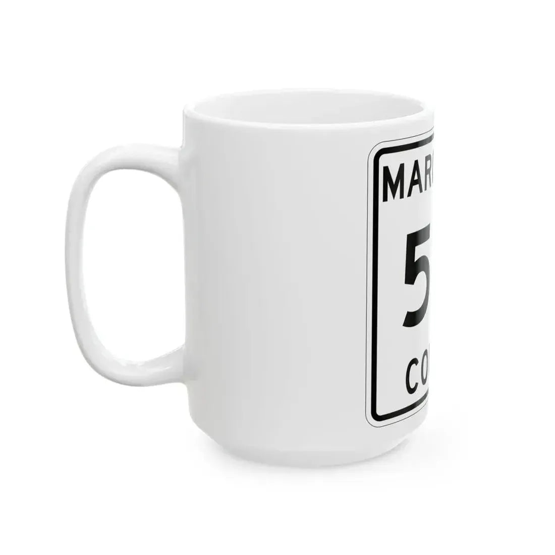 Michigan 510 Marquette County (Michigan) (Road Sign) White Coffee Mug - Go Mug Yourself