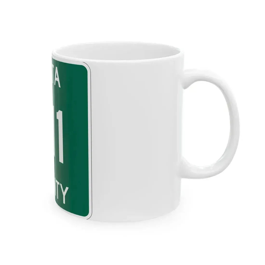 Michigan 511 Delta County (Michigan) (Road Sign) White Coffee Mug - Go Mug Yourself