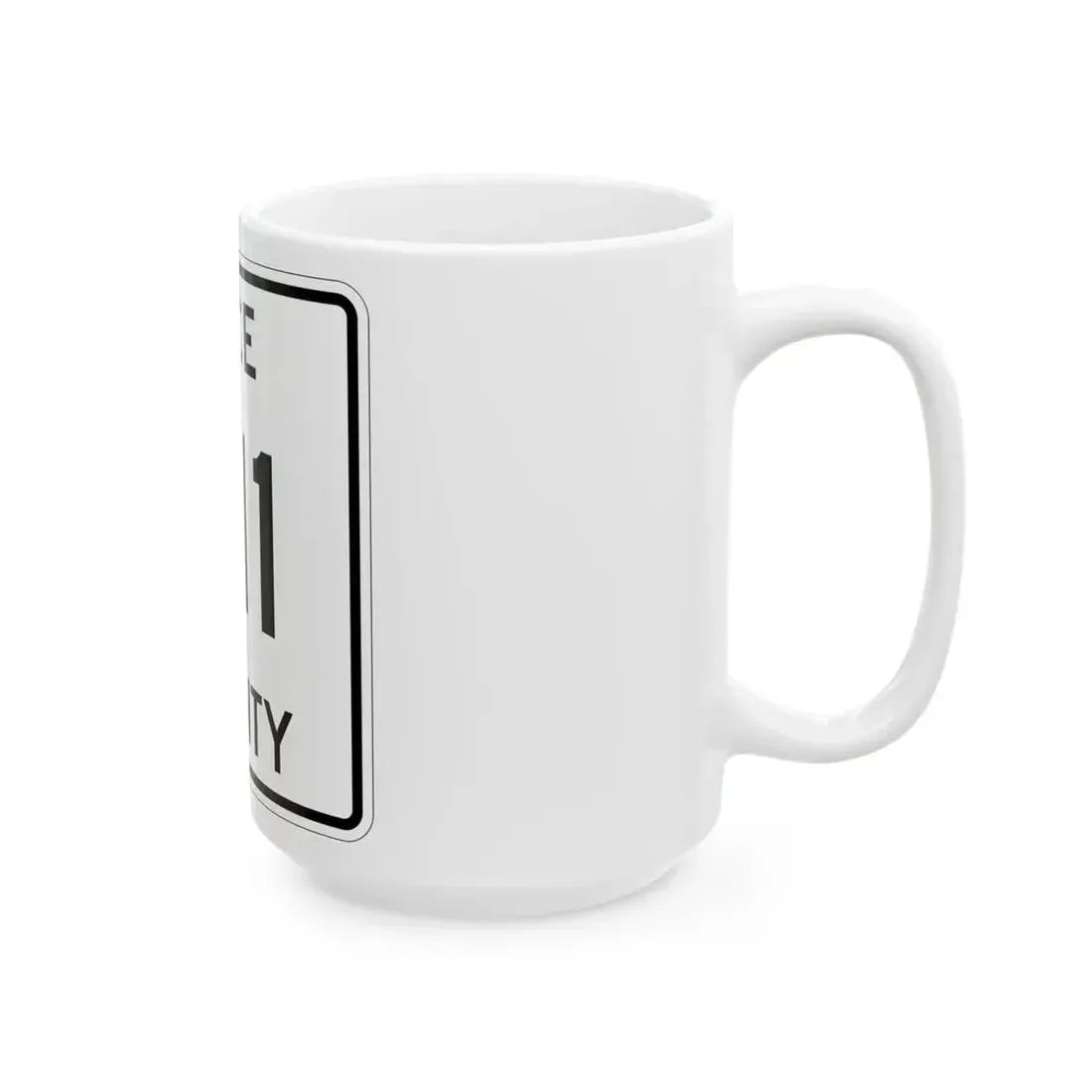 Michigan 511 Luce County (Michigan) (Road Sign) White Coffee Mug - Go Mug Yourself