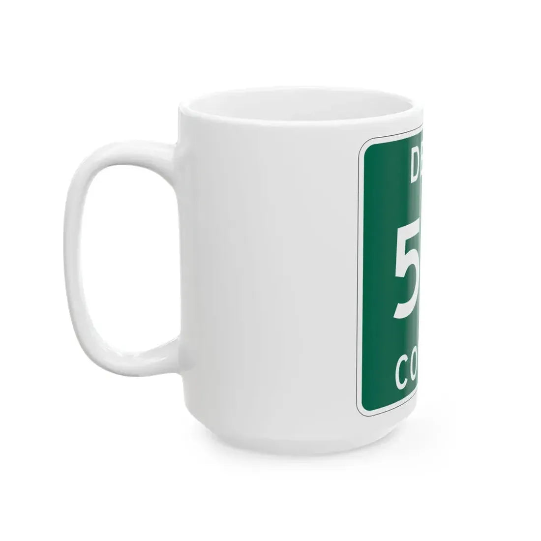 Michigan 515 Delta County (Michigan) (Road Sign) White Coffee Mug - Go Mug Yourself