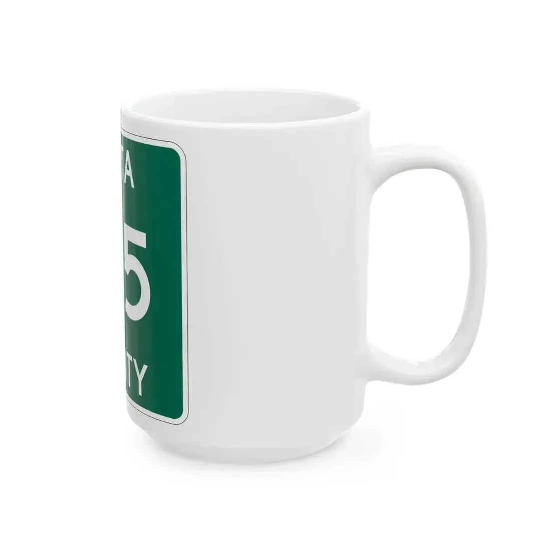 Michigan 515 Delta County (Michigan) (Road Sign) White Coffee Mug - Go Mug Yourself
