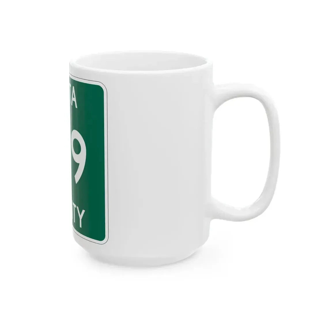 Michigan 519 Delta County (Michigan) (Road Sign) White Coffee Mug - Go Mug Yourself