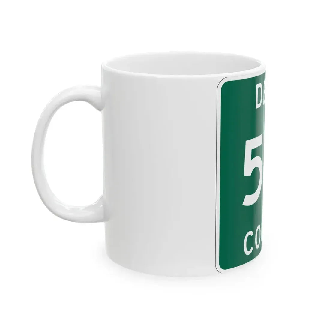 Michigan 521 Delta County (Michigan) (Road Sign) White Coffee Mug - Go Mug Yourself