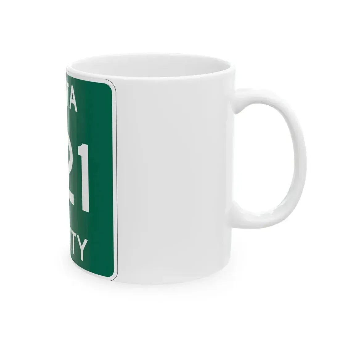 Michigan 521 Delta County (Michigan) (Road Sign) White Coffee Mug - Go Mug Yourself