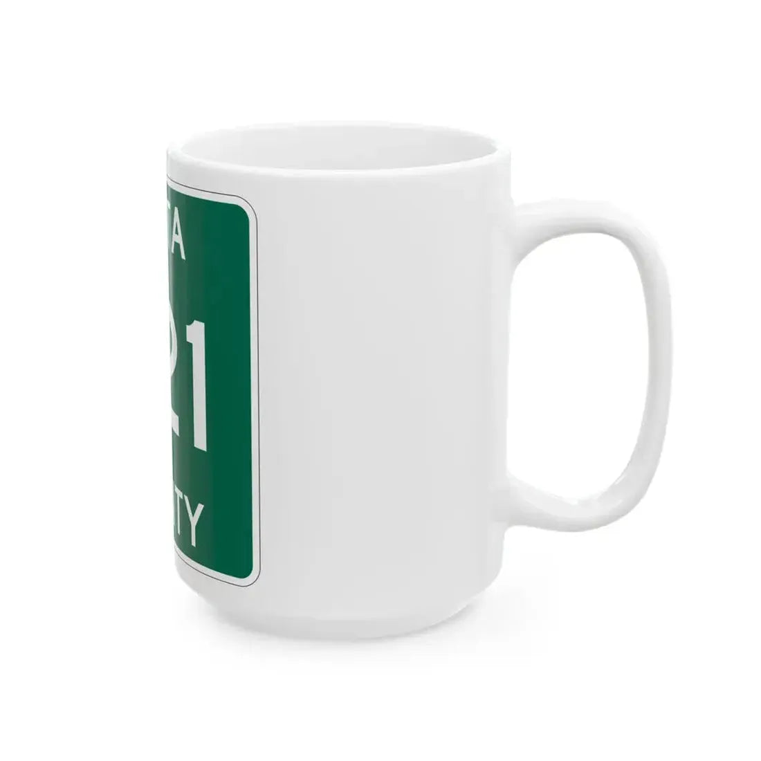Michigan 521 Delta County (Michigan) (Road Sign) White Coffee Mug - Go Mug Yourself