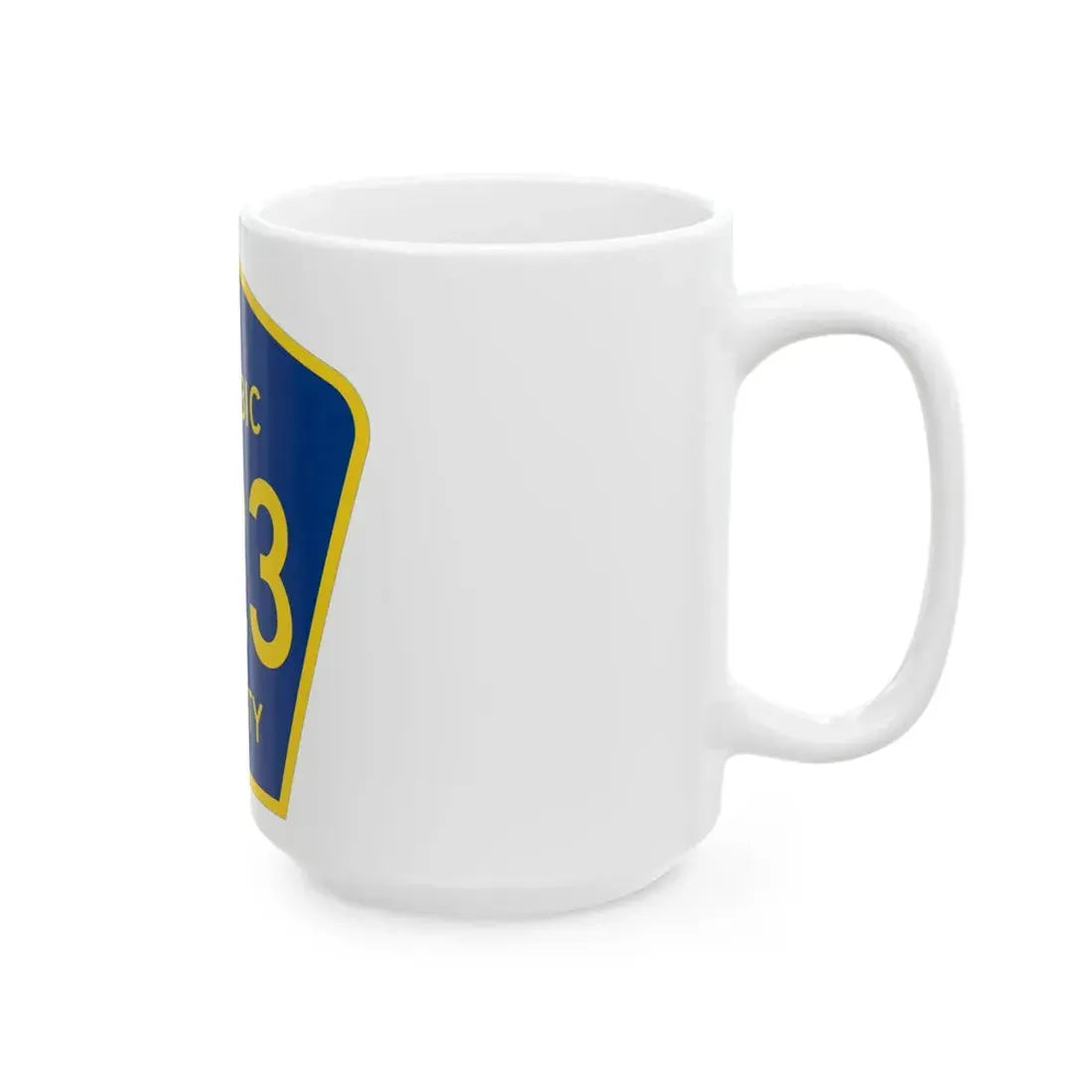 Michigan 523 Gogebic County (Michigan) (Road Sign) White Coffee Mug - Go Mug Yourself