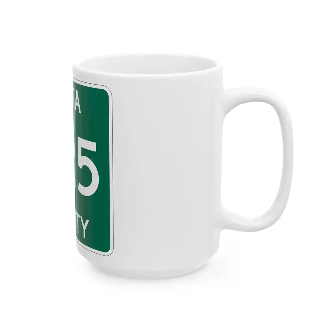 Michigan 525 Delta County (Michigan) (Road Sign) White Coffee Mug - Go Mug Yourself