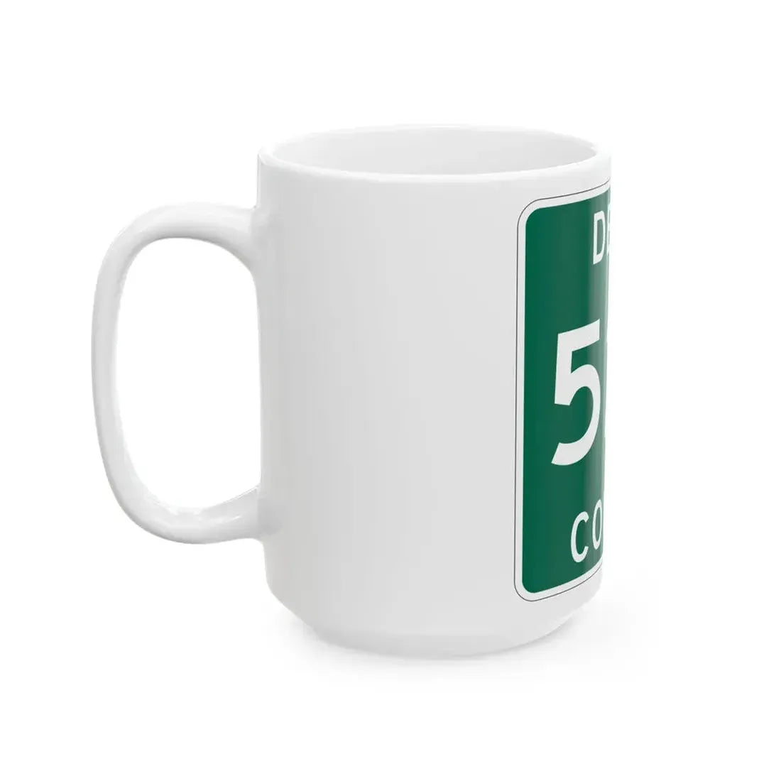 Michigan 527 Delta County (Michigan) (Road Sign) White Coffee Mug - Go Mug Yourself