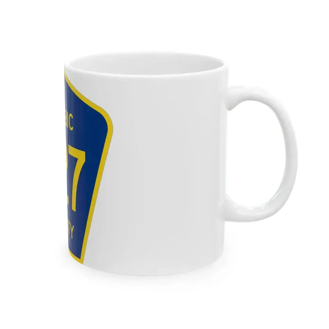 Michigan 527 Gogebic County (Michigan) (Road Sign) White Coffee Mug - Go Mug Yourself