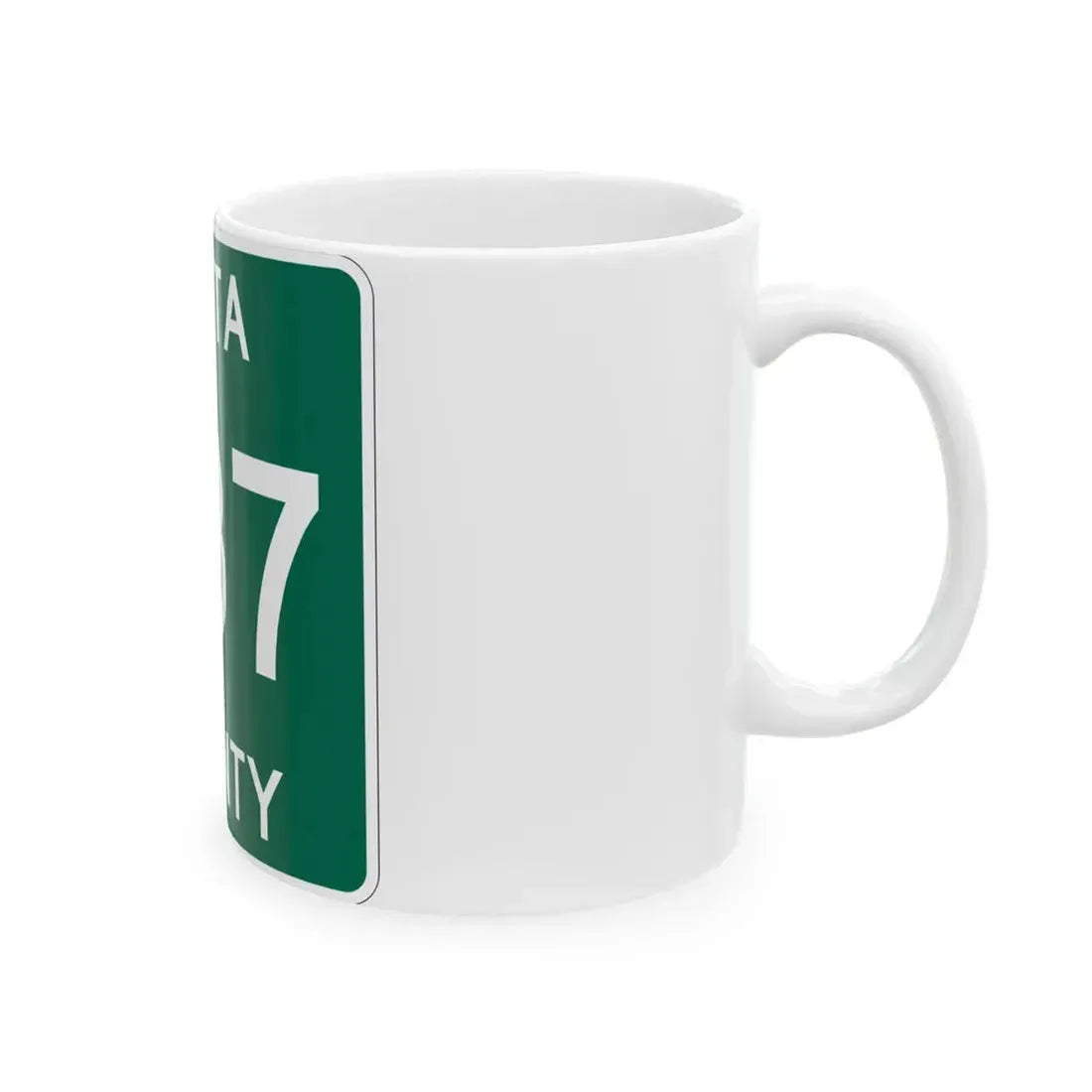 Michigan 537 Delta County (Michigan) (Road Sign) White Coffee Mug - Go Mug Yourself