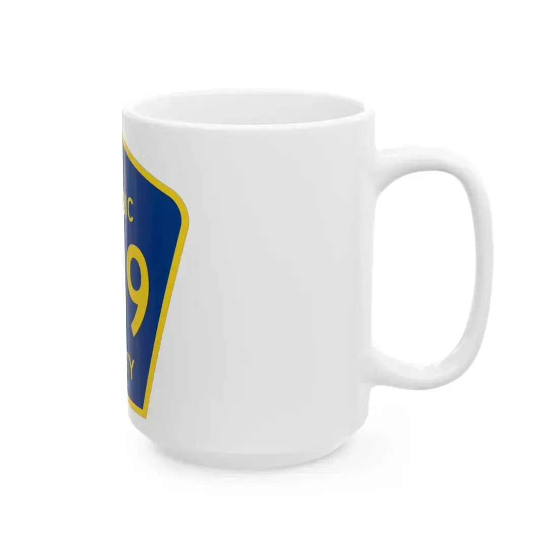 Michigan 539 Gogebic County (Michigan) (Road Sign) White Coffee Mug - Go Mug Yourself