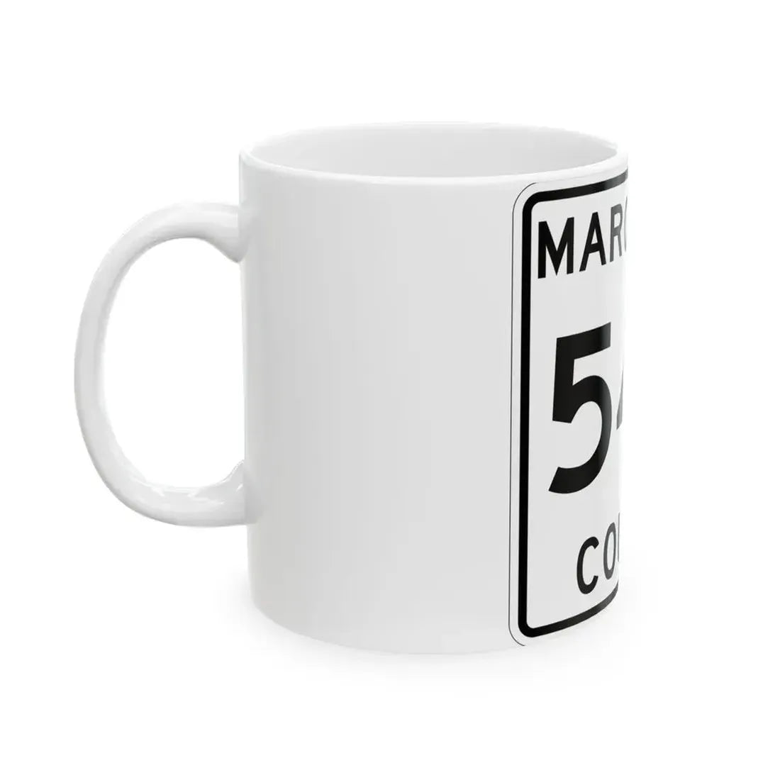 Michigan 545 Marquette County (Michigan) (Road Sign) White Coffee Mug - Go Mug Yourself