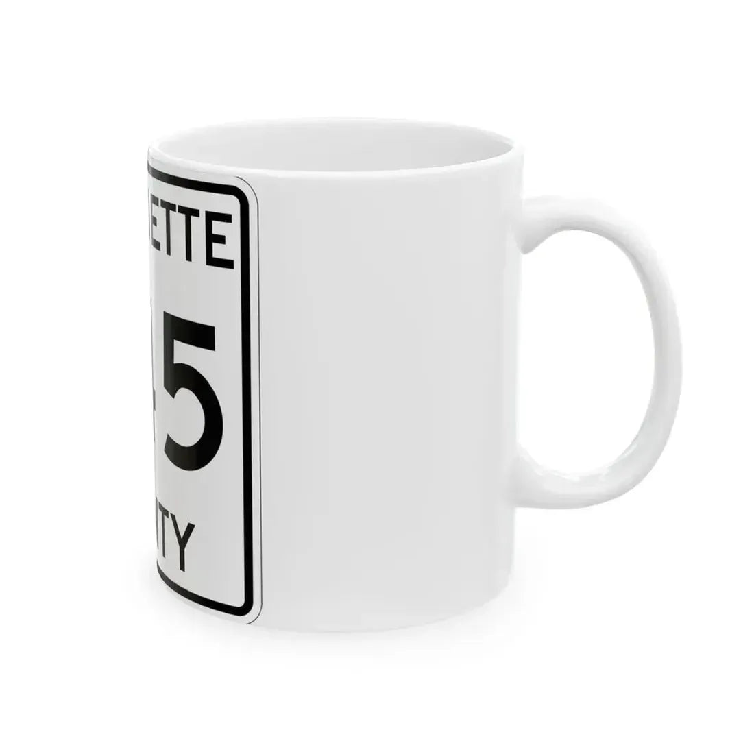 Michigan 545 Marquette County (Michigan) (Road Sign) White Coffee Mug - Go Mug Yourself