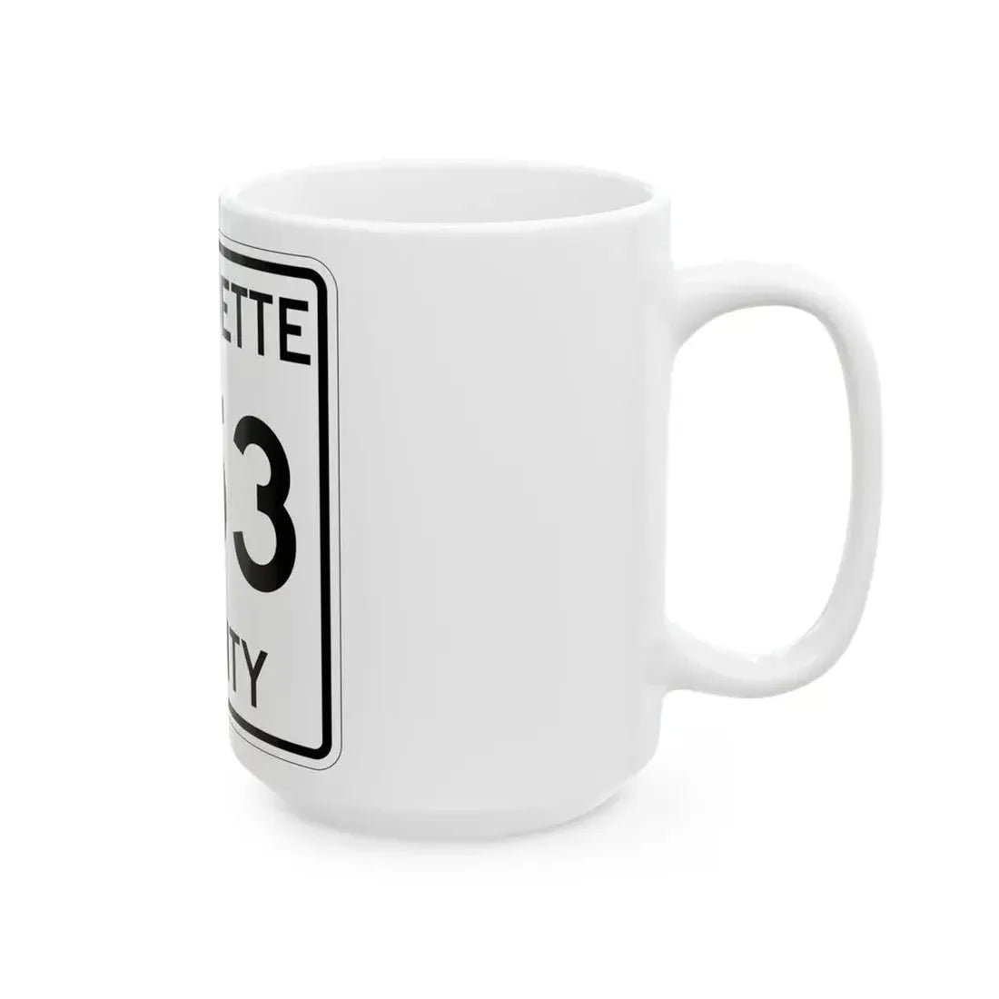 Michigan 553 Marquette County (Michigan) (Road Sign) White Coffee Mug - Go Mug Yourself