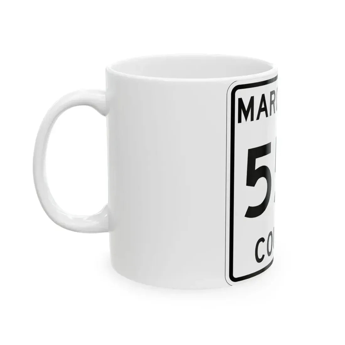 Michigan 557 Marquette County (Michigan) (Road Sign) White Coffee Mug - Go Mug Yourself