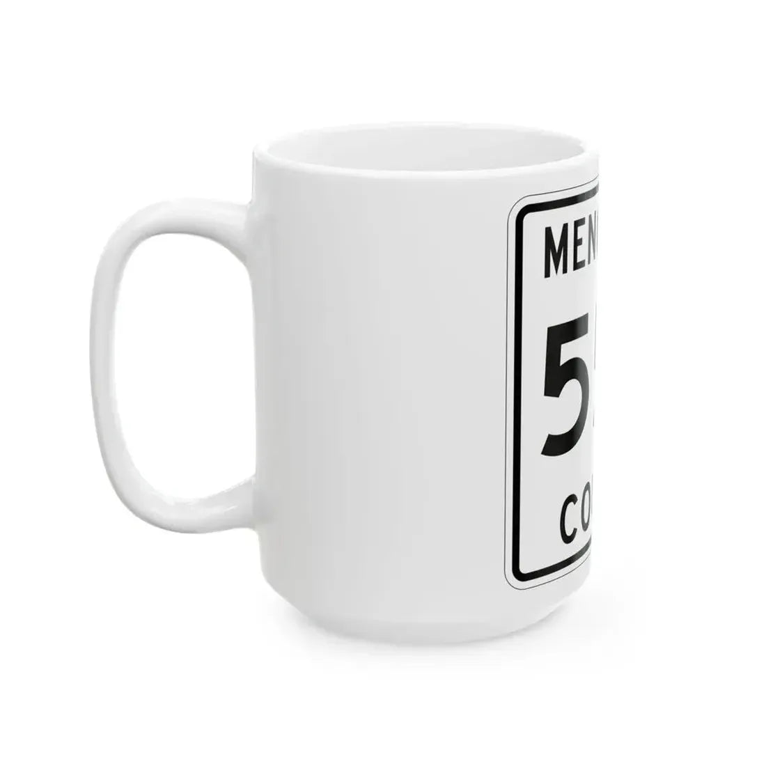 Michigan 557 Menominee County (Michigan) (Road Sign) White Coffee Mug - Go Mug Yourself
