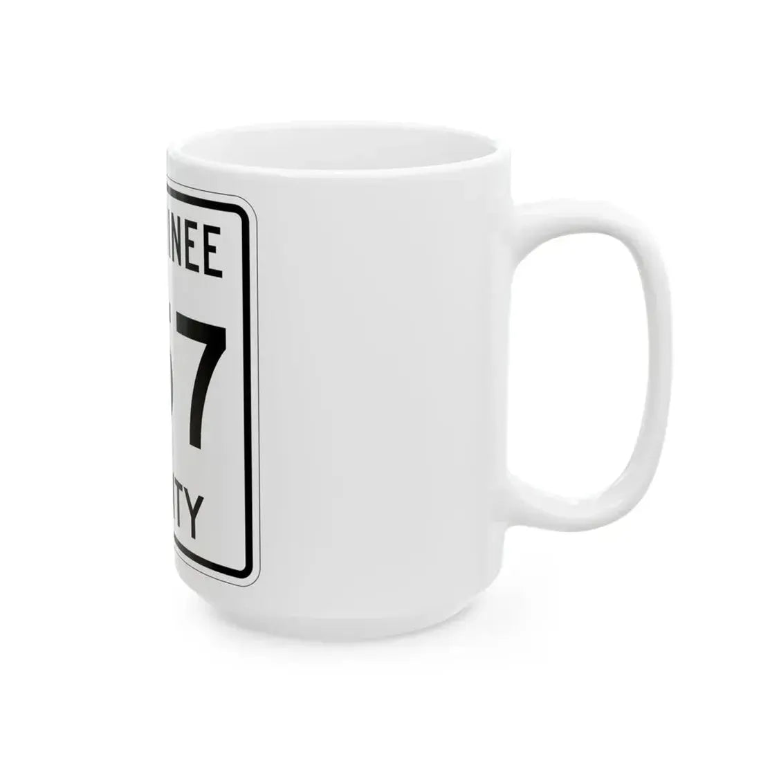 Michigan 557 Menominee County (Michigan) (Road Sign) White Coffee Mug - Go Mug Yourself