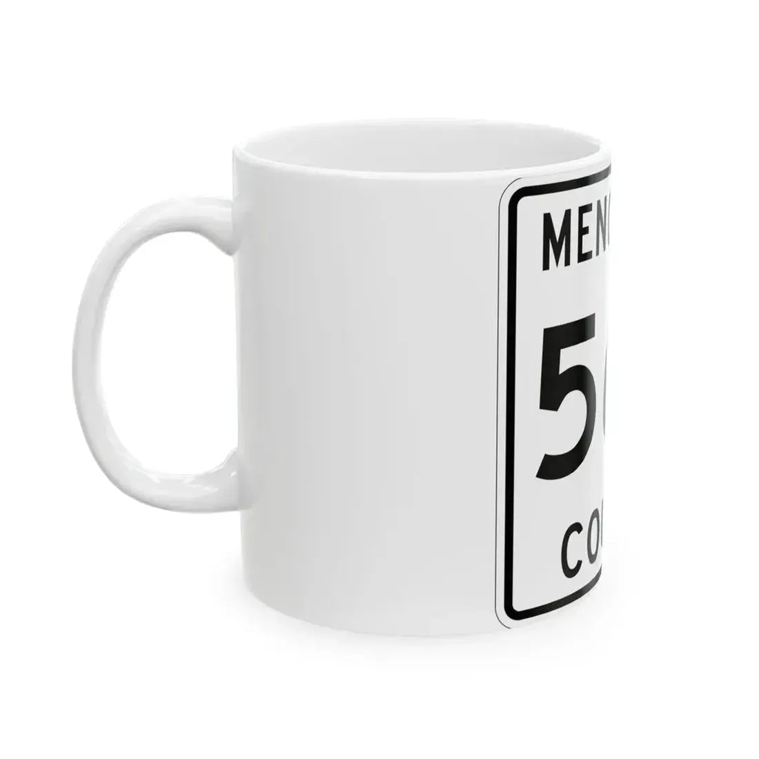 Michigan 563 Menominee County (Michigan) (Road Sign) White Coffee Mug - Go Mug Yourself