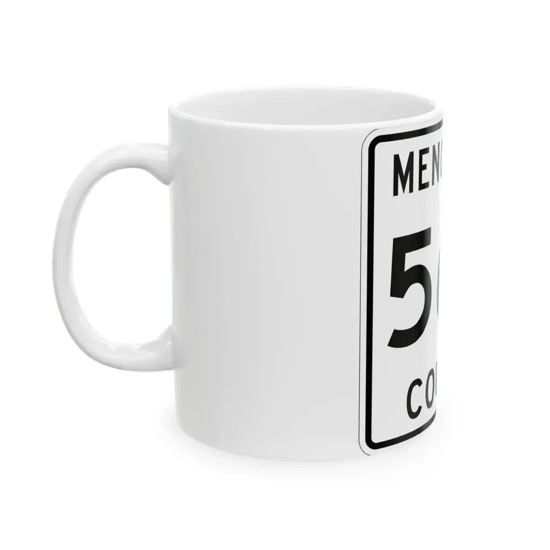 Michigan 566 Menominee County (Michigan) (Road Sign) White Coffee Mug - Go Mug Yourself