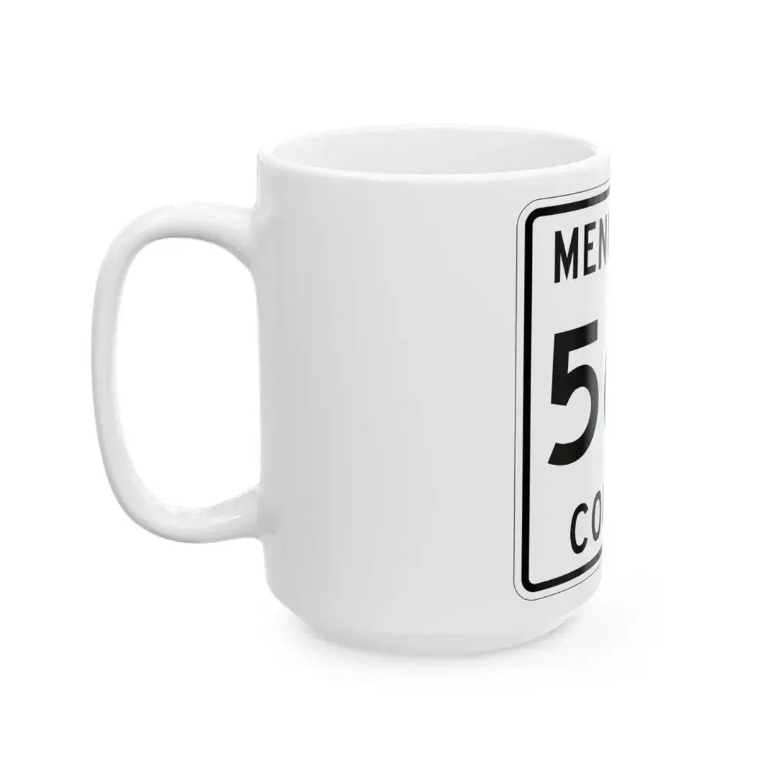 Michigan 566 Menominee County (Michigan) (Road Sign) White Coffee Mug - Go Mug Yourself