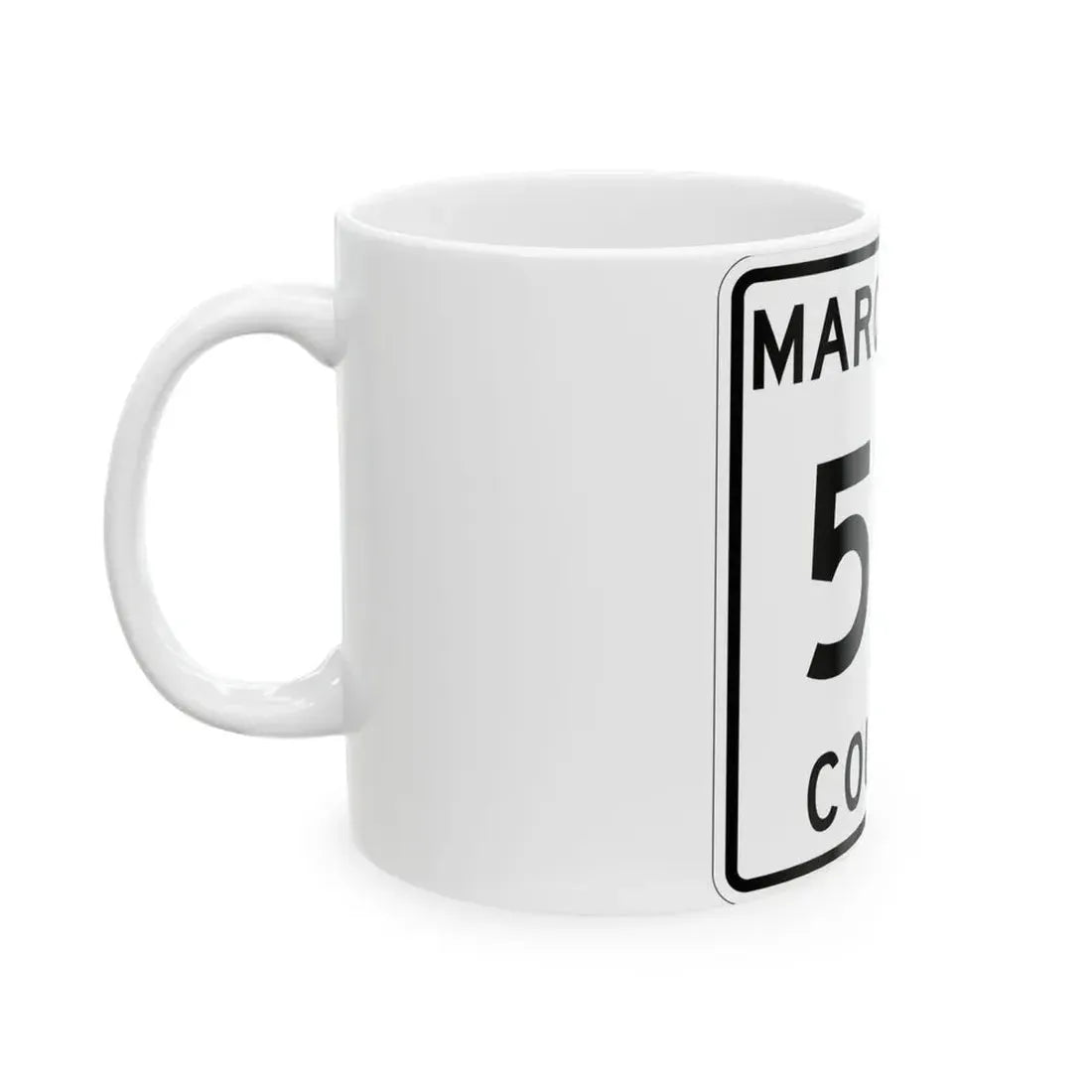 Michigan 571 Marquette County (Michigan) (Road Sign) White Coffee Mug - Go Mug Yourself