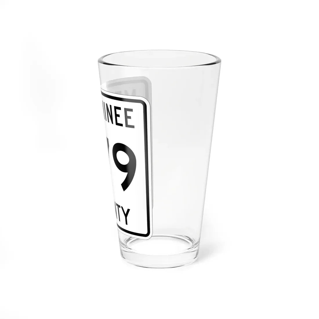 Michigan 579 Menominee County (Michigan) (Road Sign) Pint Glass 16oz - Go Mug Yourself