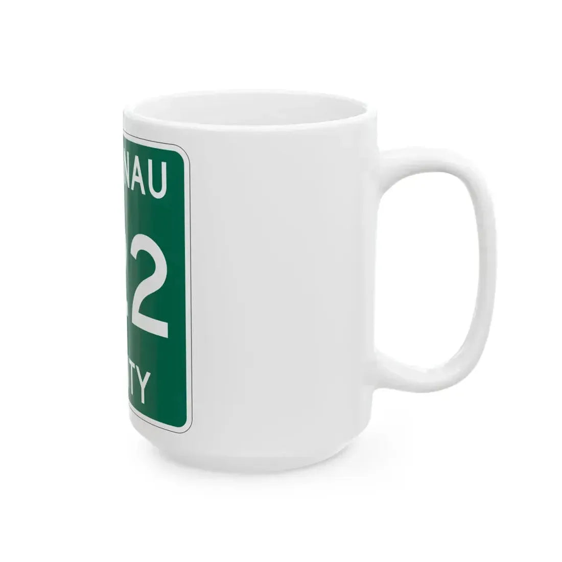 Michigan 622 Leelanau County (Michigan) (Road Sign) White Coffee Mug - Go Mug Yourself