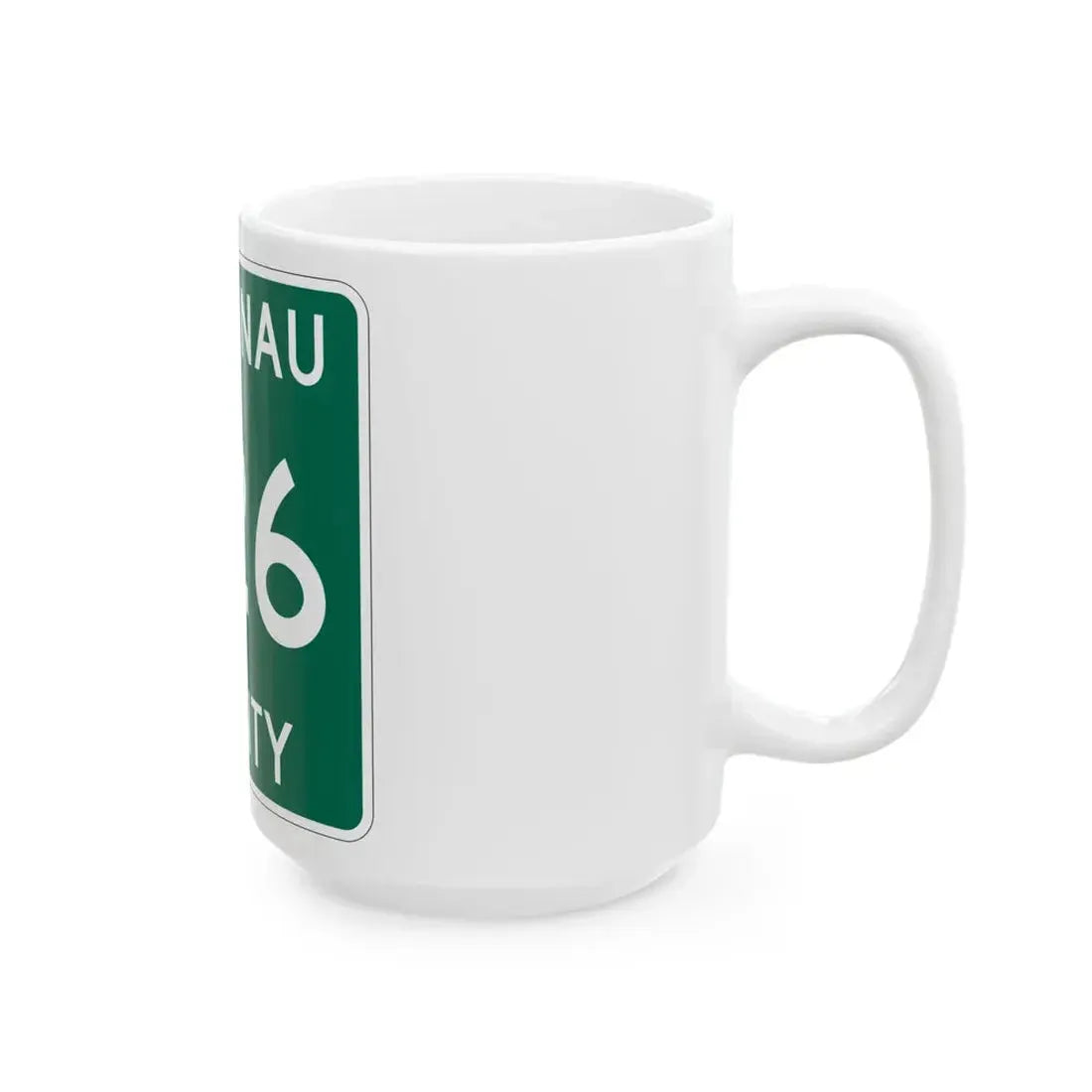 Michigan 626 Leelanau County (Michigan) (Road Sign) White Coffee Mug - Go Mug Yourself