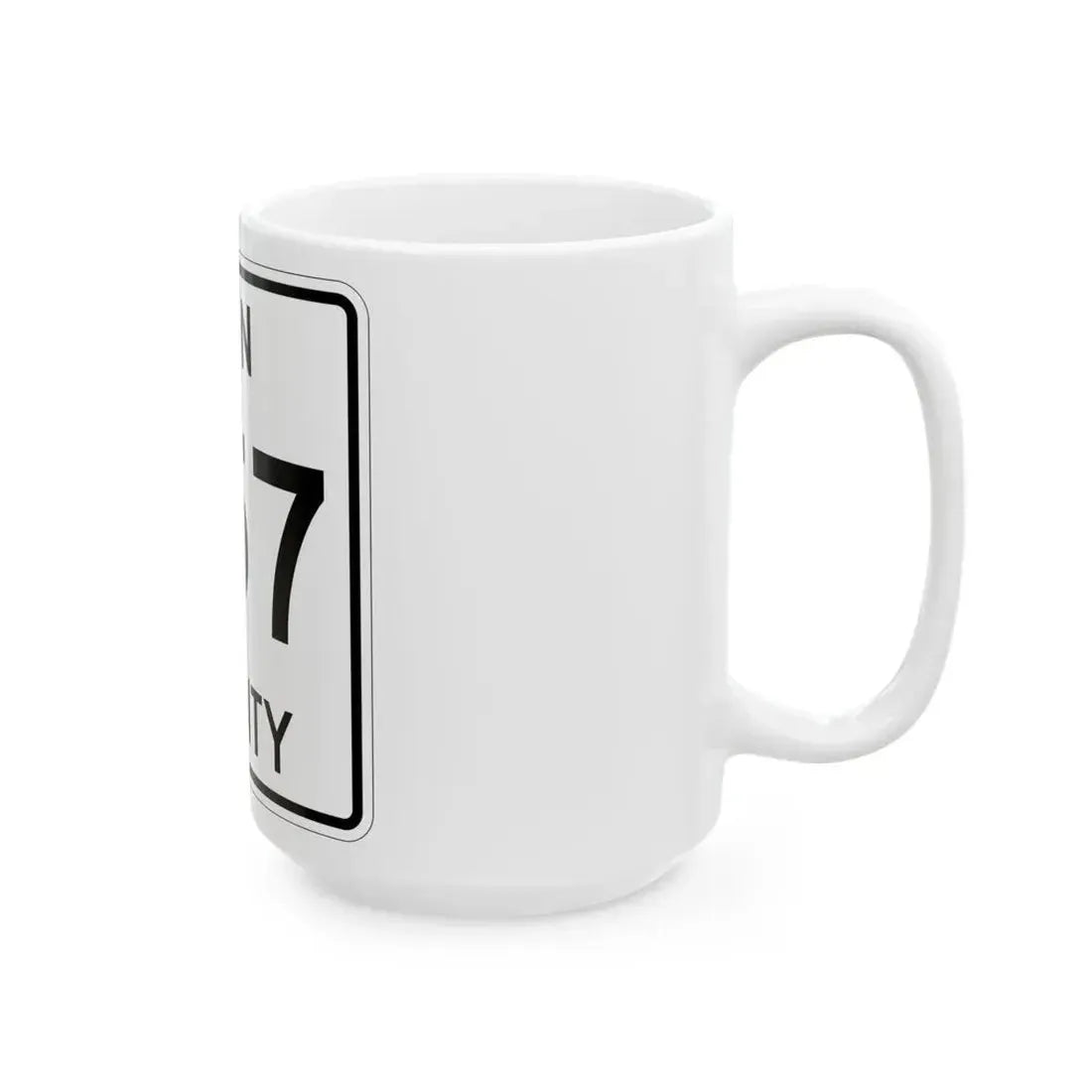 Michigan 657 Iron County (Michigan) (Road Sign) White Coffee Mug - Go Mug Yourself