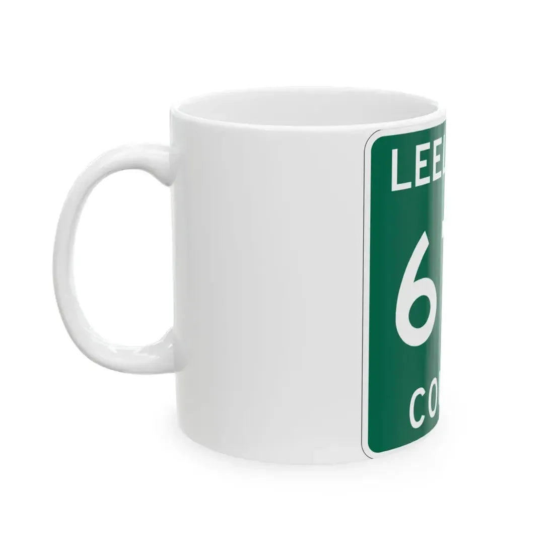 Michigan 677 Leelanau County (Michigan) (Road Sign) White Coffee Mug - Go Mug Yourself