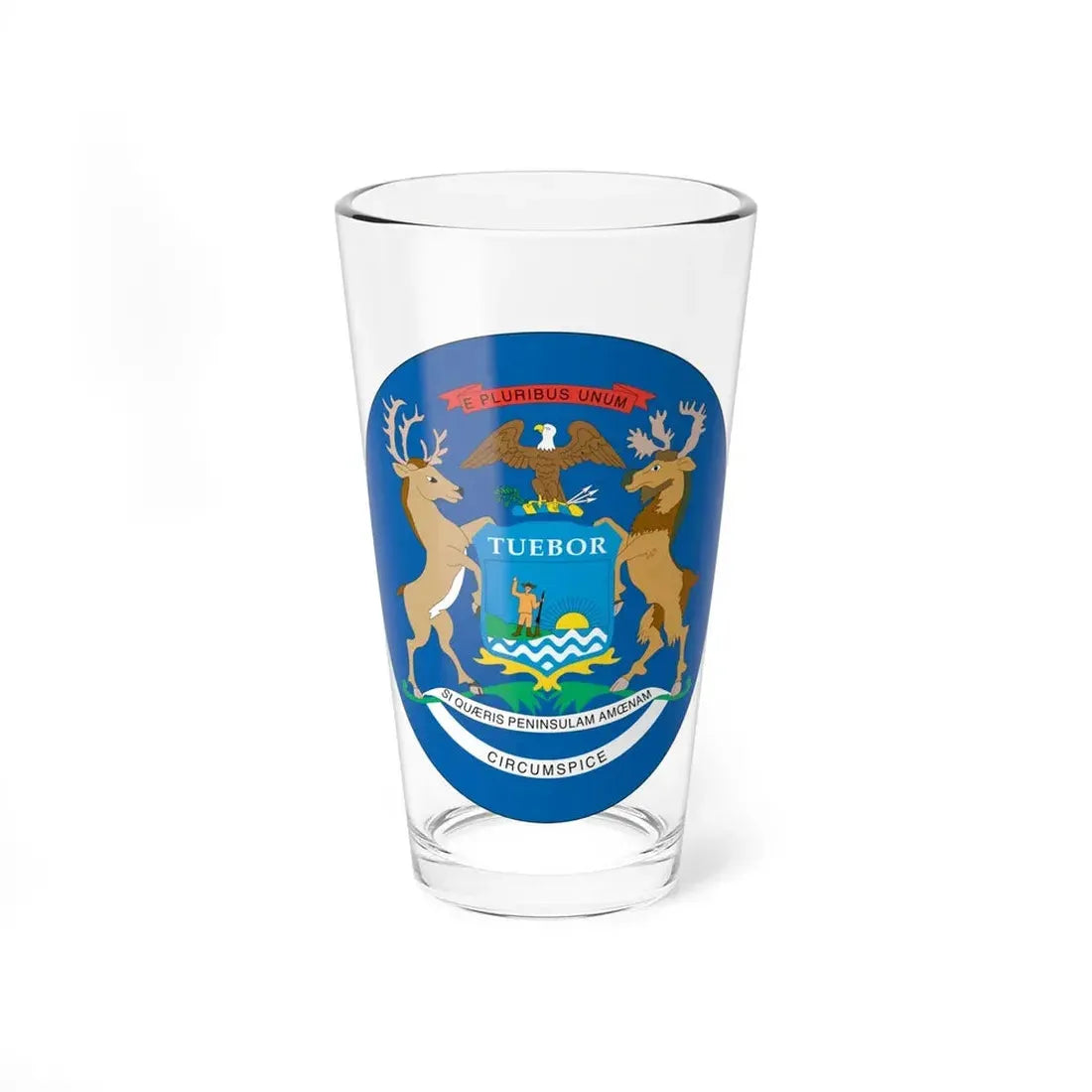 Michigan State Seal NARA - Pint Glass 16oz 16oz - Go Mug Yourself