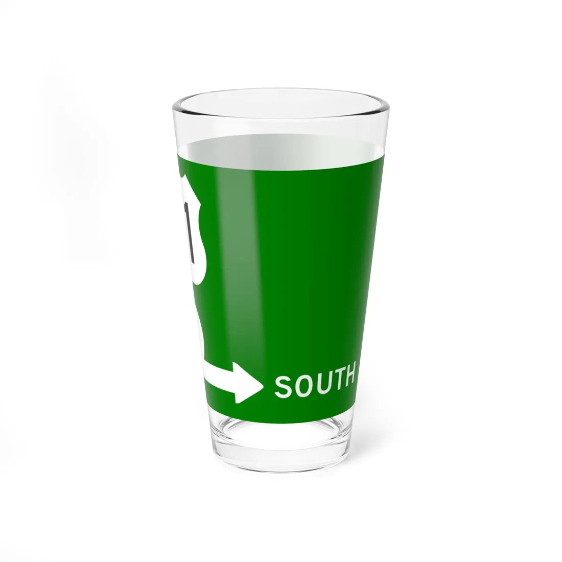 MichiganLeftSign (Michigan) (Road Sign) Pint Glass 16oz - Go Mug Yourself