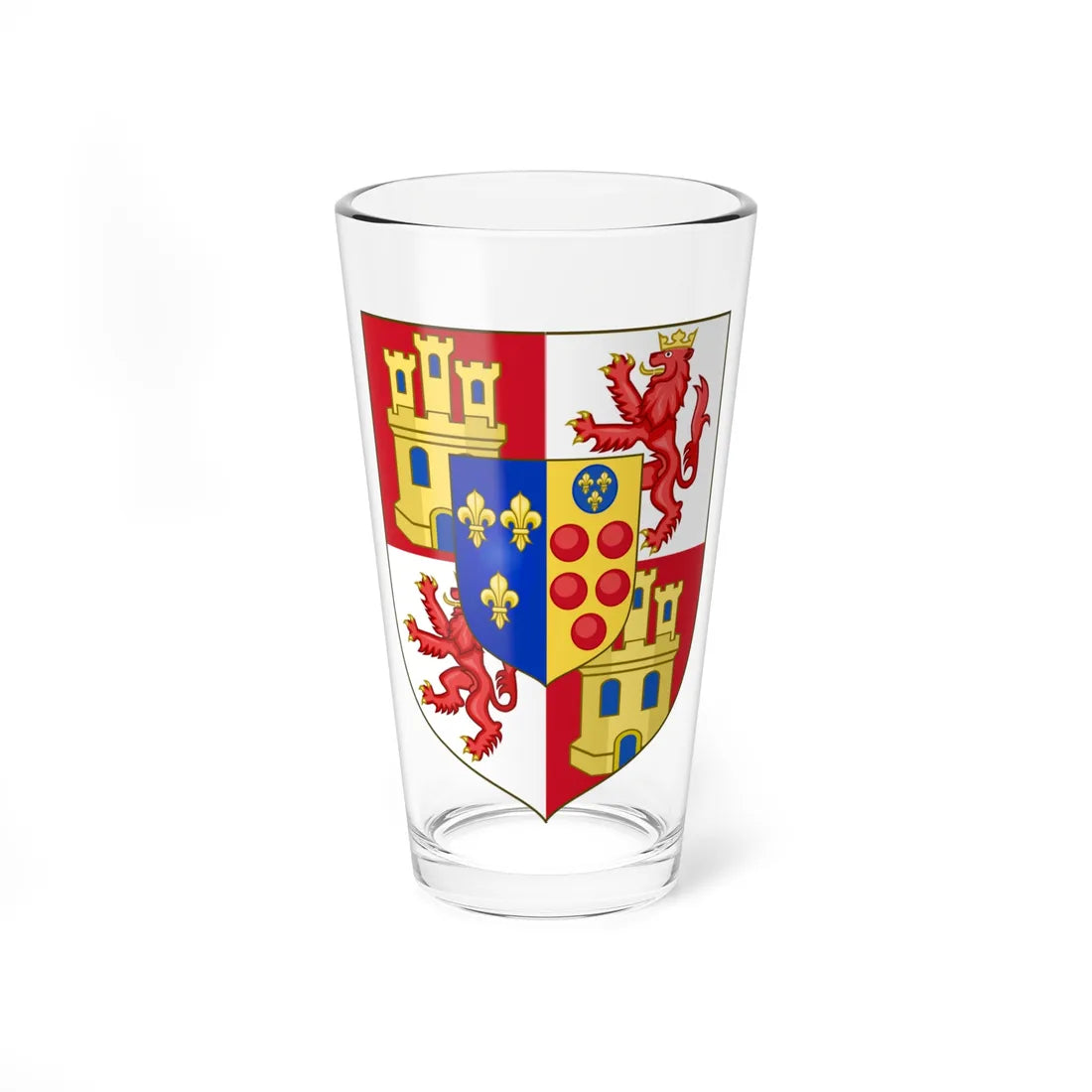 Middle Arms of Etruria (Italy) (Coat of Arms) Pint Glass 16oz 16oz - Go Mug Yourself