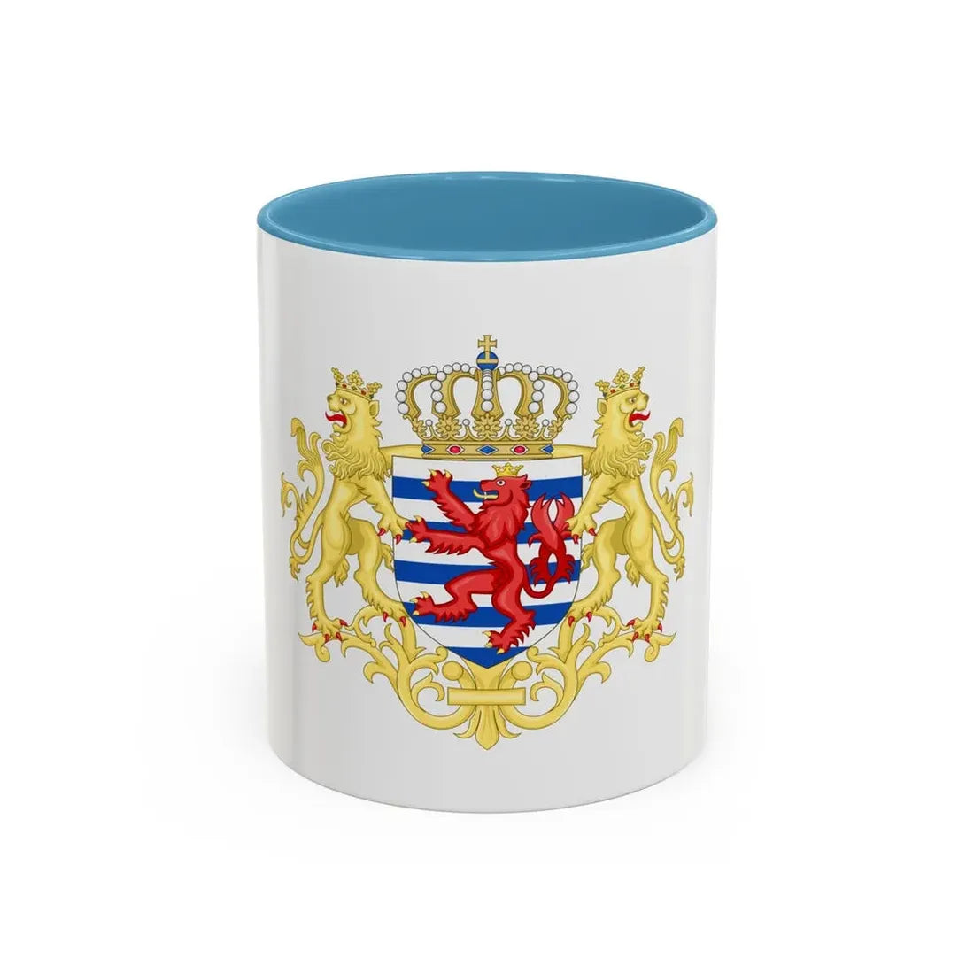 Middle coat of arms of Luxembourg - Accent Coffee Mug 11oz Light Blue - Go Mug Yourself