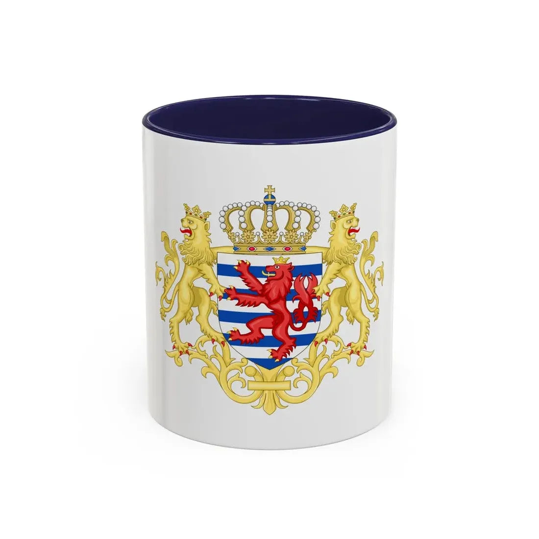 Middle coat of arms of Luxembourg - Accent Coffee Mug 11oz Navy - Go Mug Yourself