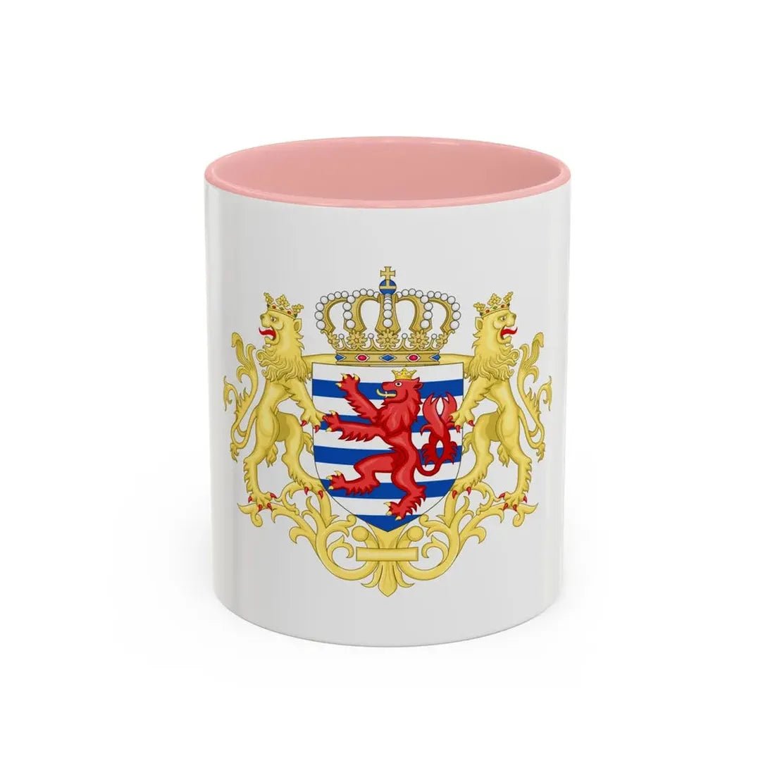 Middle coat of arms of Luxembourg - Accent Coffee Mug 11oz Pink - Go Mug Yourself