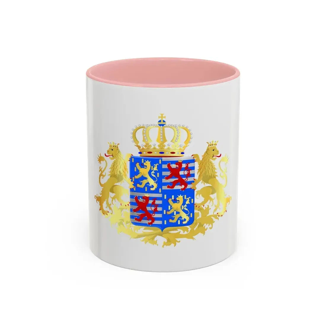 Middle coat of arms of the Grand Dukes of Luxembourg prior to 2000 - Accent Coffee Mug 11oz Pink - Go Mug Yourself