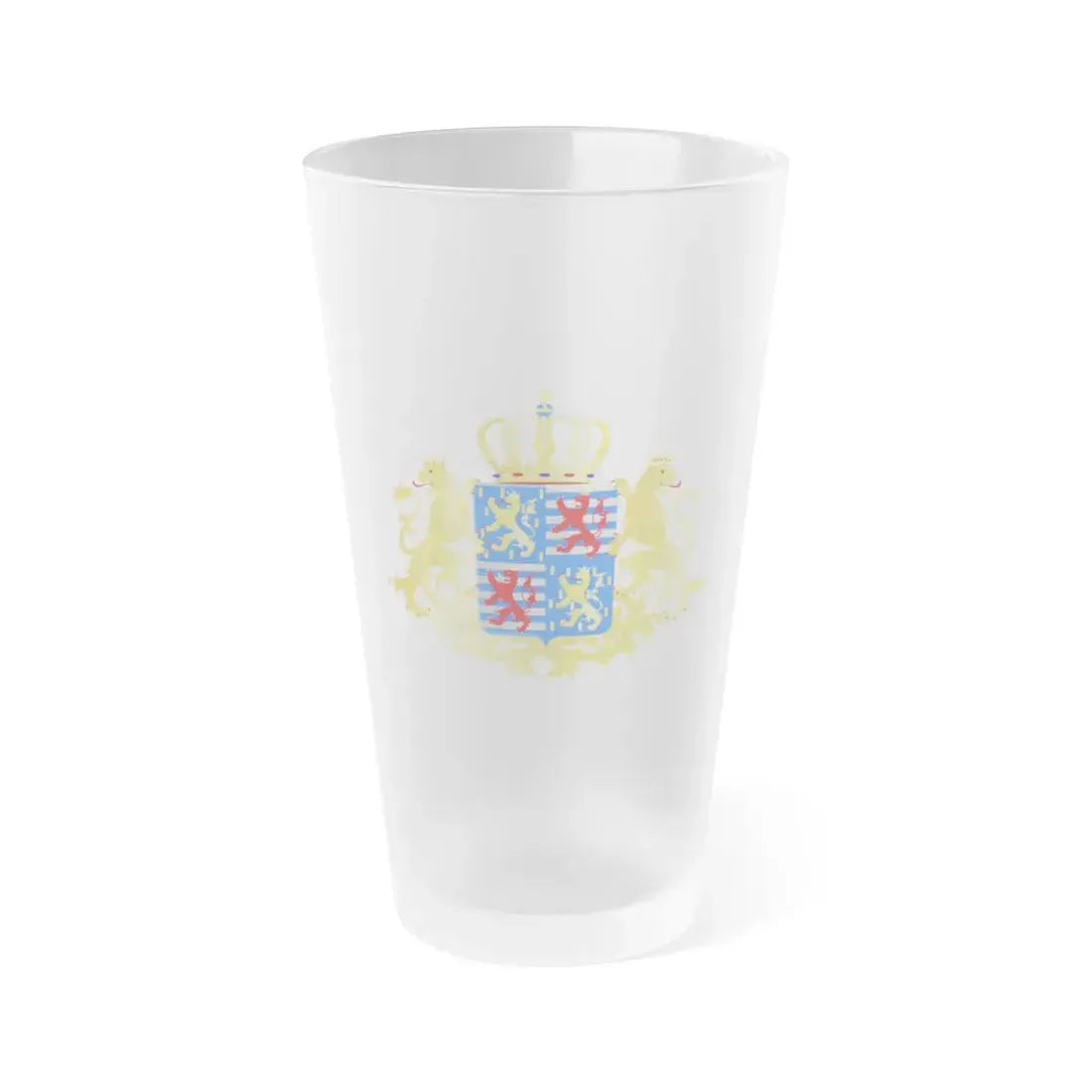 Middle coat of arms of the Grand Dukes of Luxembourg prior to 2000 - Frosted Pint Glass 16oz 16oz Frosted - Go Mug Yourself