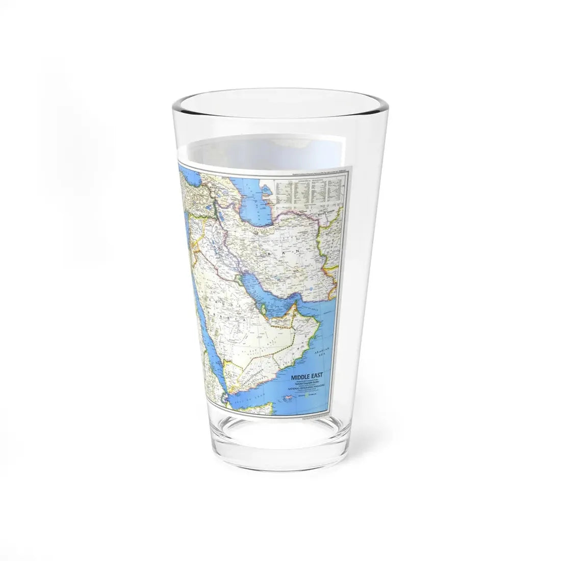 Middle East (1978) (Map) Pint Glass 16oz - Go Mug Yourself