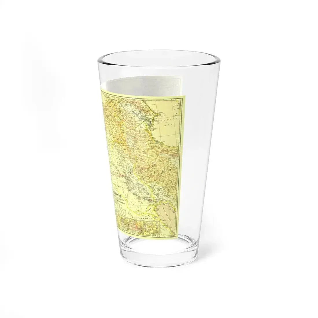 Middle East - Bible Lands and the Cradle of Western Civilization (1938) (Map) Pint Glass 16oz - Go Mug Yourself