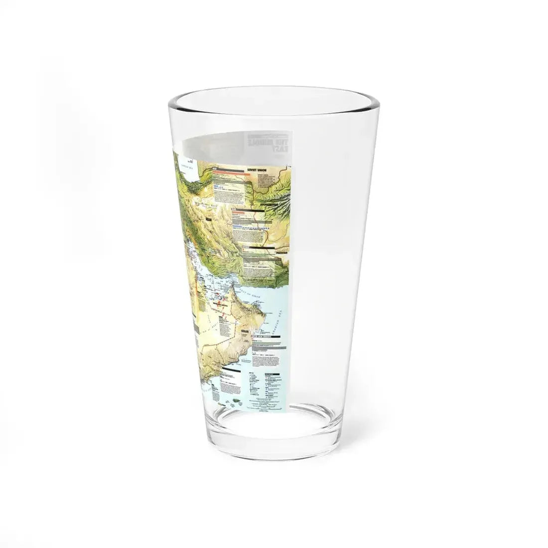 Middle East - States in Turmoil (1991) (Map) Pint Glass 16oz - Go Mug Yourself